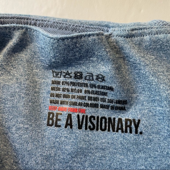 GYMSHARK Heather Blue Leggings with Side Mesh Insets size S - Picture 8 of 9